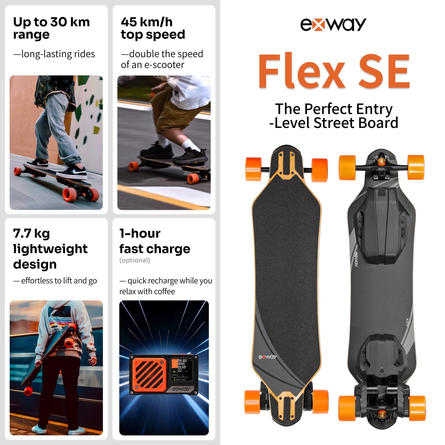 Exway Flex Series Electric Skateboard - Exway Electric Skateboard