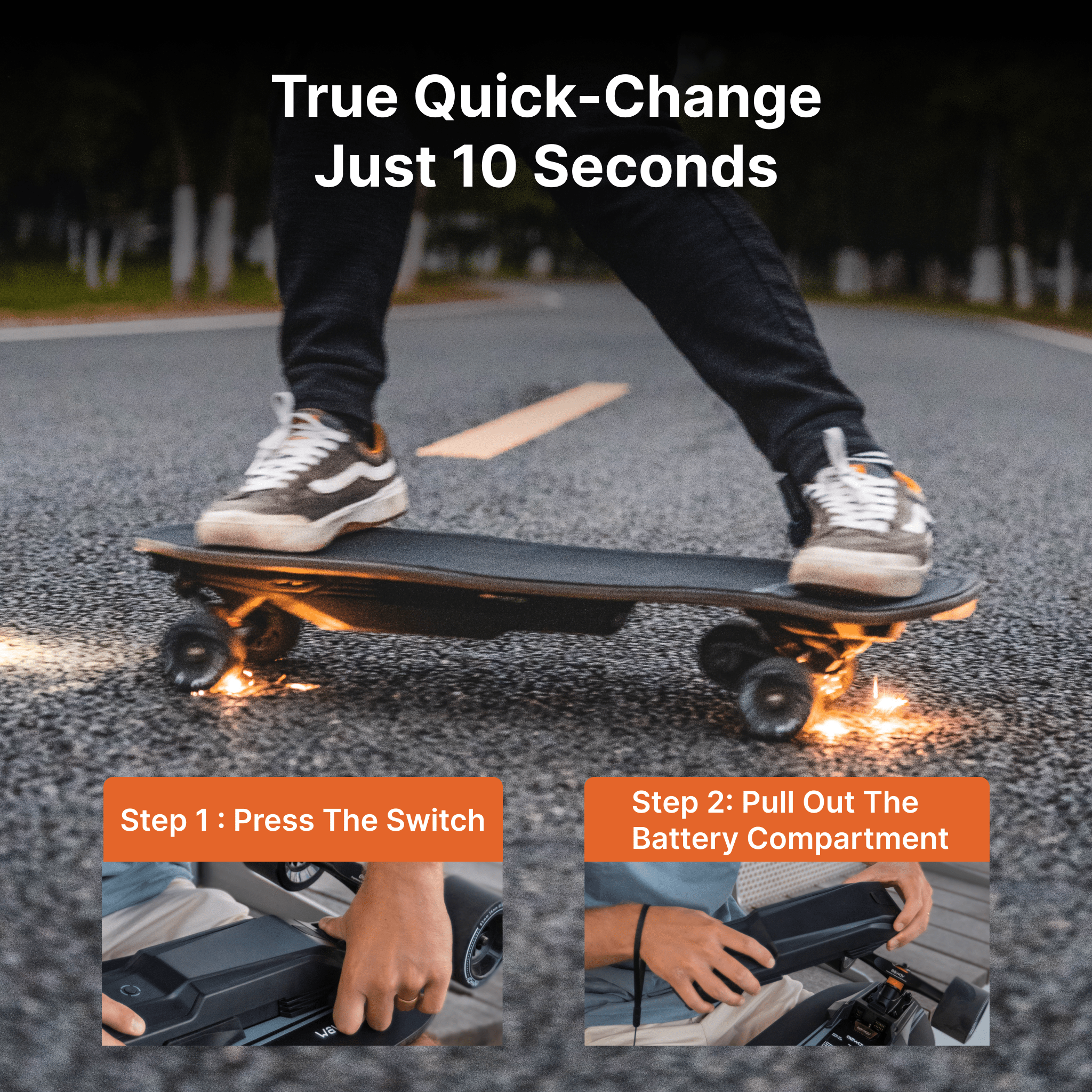 exway-wave-electric-skateboard-quick-release-battery-function