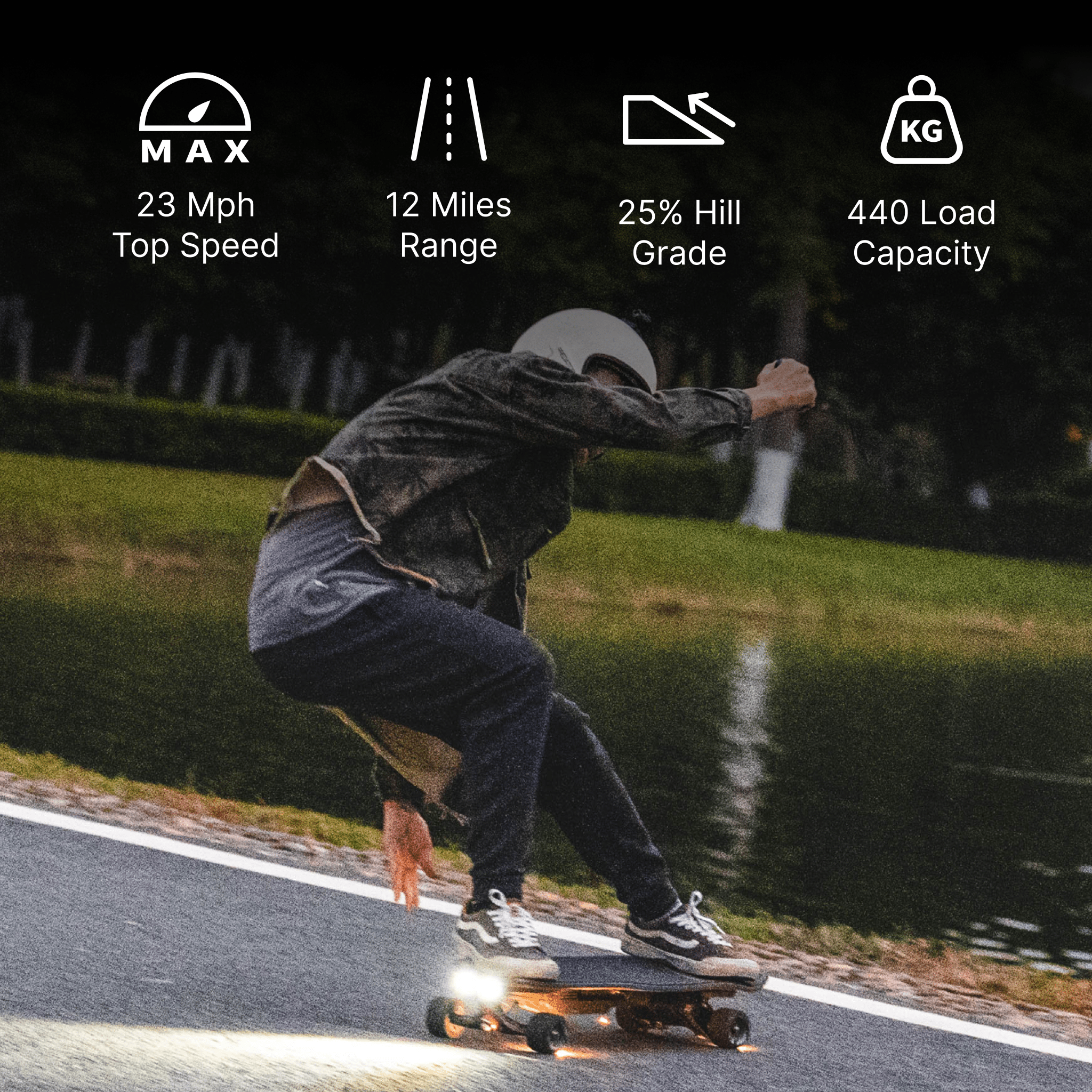 exway-wave-electric-skateboard-gliding-display-with-specific-parameters